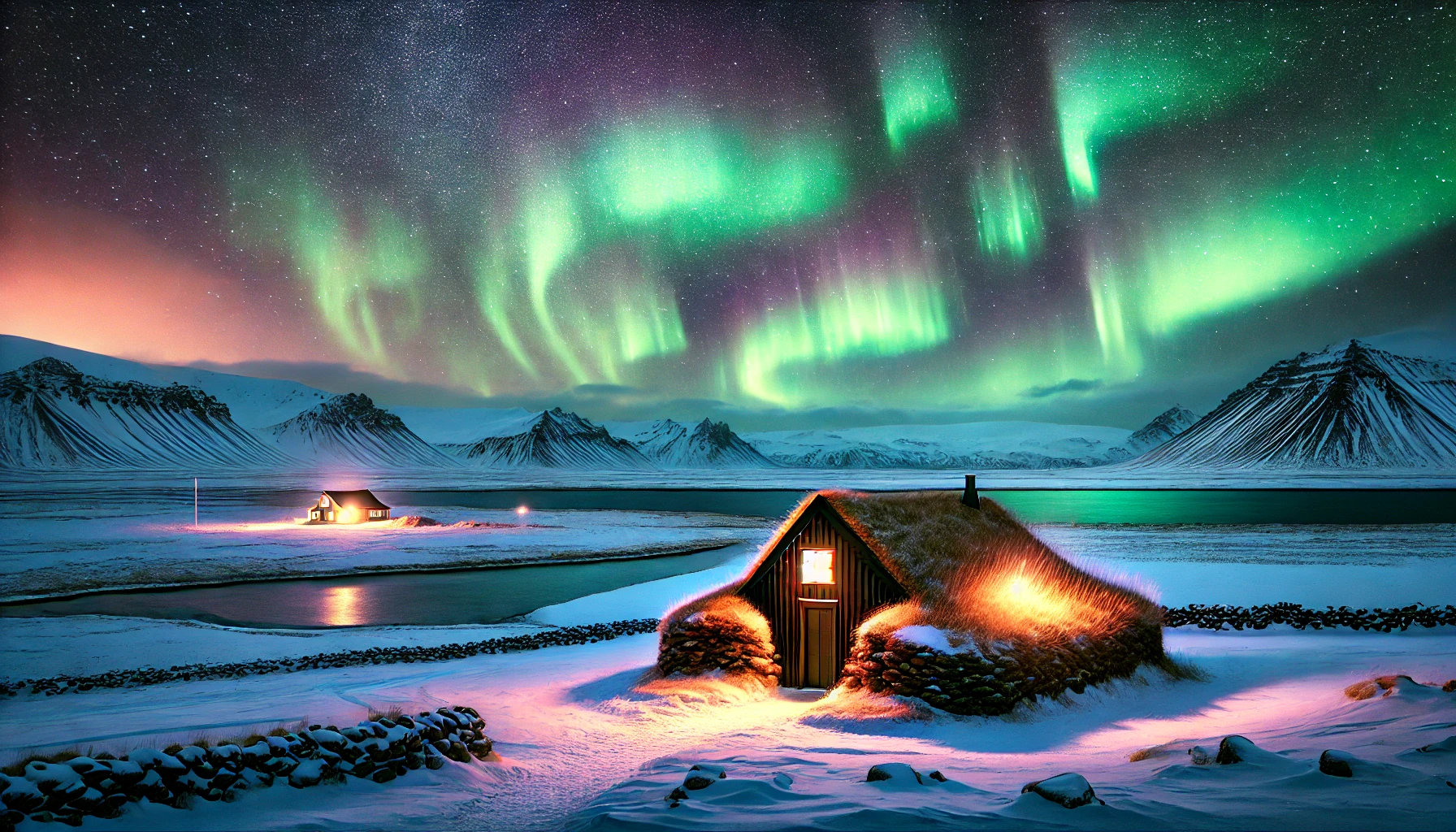 Aurora Borealis — a real Iceland postcard design from Postcard.is